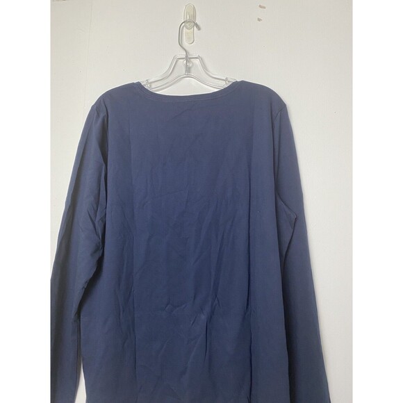 Amazon Essentials T-Shirt Top Women's Classic Fit Long Sleeve Navy Blue Size XL - Picture 8 of 10